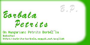 borbala petrits business card